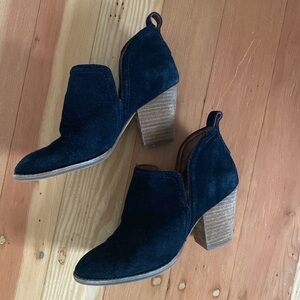Jeffrey Campbell‎ Black Suede Split Shaft Booties 6